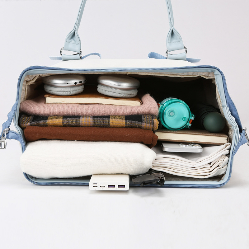 Wheeled Duffel Bag with Telesc - Foldable Rolling Luggage Bag recension och pris