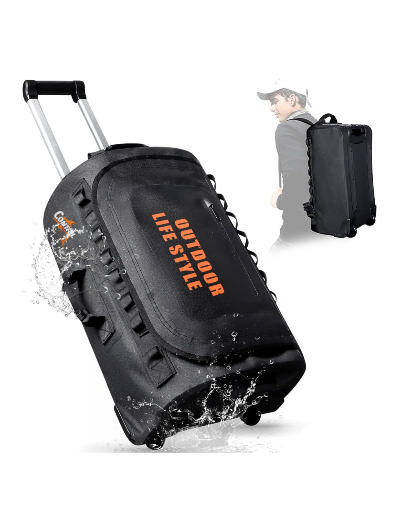48/95 Rally Wheeled Diving Bag - Foldable Rolling Luggage Bag recension och pris