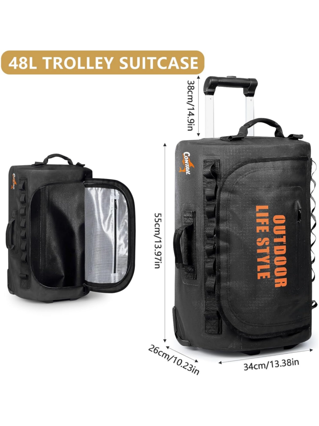 48/95 Rally Wheeled Diving Bag - Foldable Rolling Luggage Bag recension och pris