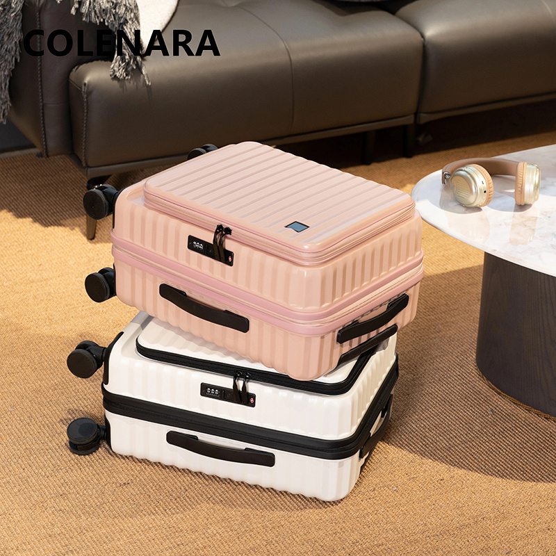 COLENARA Cabin Suitcase Front  - Front Opening Laptop Luggage 24 Inch recension och pris