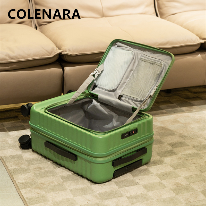COLENARA Cabin Suitcase Front  - Front Opening Laptop Luggage 24 Inch recension och pris